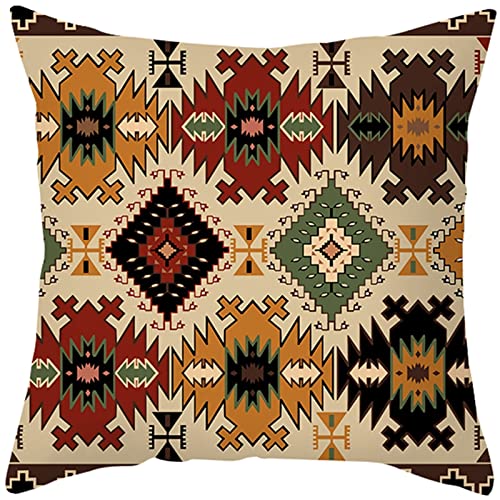AMDXD Kissenbezüge 50x50cm, Beige Dekokissenbezug in Polyester mit Retro Muster Muster für Betten Restaurants, Bequem Haus Dekoration AMDXD Kissenbezüge 50x50cm, Beige Dekokissenbezug in Polyester mit Retro Muster Muster für Betten Restaurants, Bequem Haus Dekoration von AMDXD