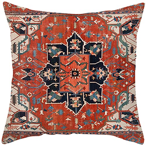 AMDXD Kissenbezüge 50x50cm, Rot Kissenbezüge Set Boho in Polyester mit Retro Muster Muster für Schlafzimmer Betten, Weich Bequem Atmungsaktiv Haus Dekoration AMDXD Kissenbezüge 50x50cm, Rot Kissenbezüge Set Boho in Polyester mit Retro Muster Muster für Schlafzimmer Betten, Weich Bequem Atmungsaktiv Haus Dekoration von AMDXD
