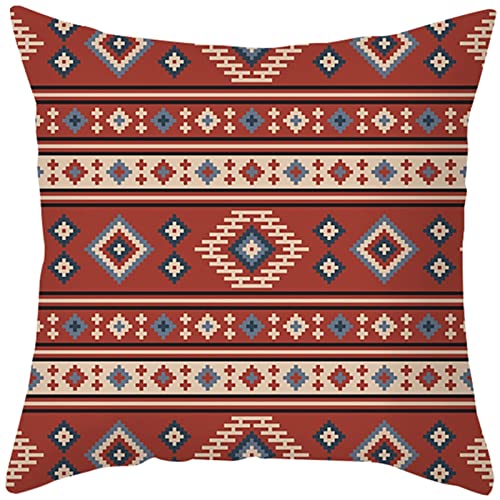 AMDXD Kissenbezüge 50x50cm, Rot Zierkissenhüllen in Polyester mit Retro Streifen Muster Muster für Terrasse Restaurants, Bequem Haus Dekoration AMDXD Kissenbezüge 50x50cm, Rot Zierkissenhüllen in Polyester mit Retro Streifen Muster Muster für Terrasse Restaurants, Bequem Haus Dekoration von AMDXD