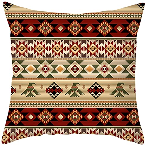 AMDXD Kissenbezug 50x50cm, Beige Dekokissen in Polyester mit Retro Streifen Muster Muster für Garten Schlafzimmer, Weich Bequem Atmungsaktiv Haus Dekor AMDXD Kissenbezug 50x50cm, Beige Dekokissen in Polyester mit Retro Streifen Muster Muster für Garten Schlafzimmer, Weich Bequem Atmungsaktiv Haus Dekor von AMDXD