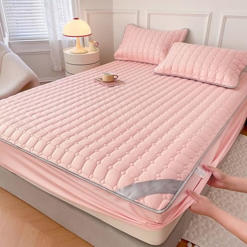 AMDXD Rose Spannbettlaken 150x200cm Abwaschbar, Spannbetttuch Einfarbig Textilien Klassische, Baumwolle Laken für Bett für alle Jahreszeiten AMDXD Rose Spannbettlaken 150x200cm Abwaschbar, Spannbetttuch Einfarbig Textilien Klassische, Baumwolle Laken für Bett für alle Jahreszeiten von AMDXD