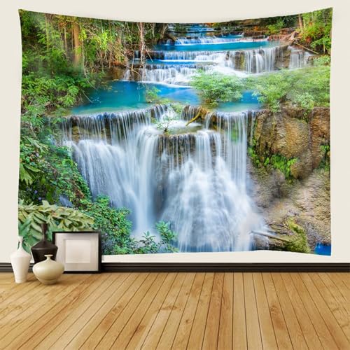 AMDXD Wandteppiche Natur Landschaft, Wandteppich Baum Wasserfall Tapisserie Wandbehang Polyester Wanddekoration mit Art Nature Home Dekorationen, Braun Grün Weiß, 350x256cm AMDXD Wandteppiche Natur Landschaft, Wandteppich Baum Wasserfall Tapisserie Wandbehang Polyester Wanddekoration mit Art Nature Home Dekorationen, Braun Grün Weiß, 350x256cm von AMDXD