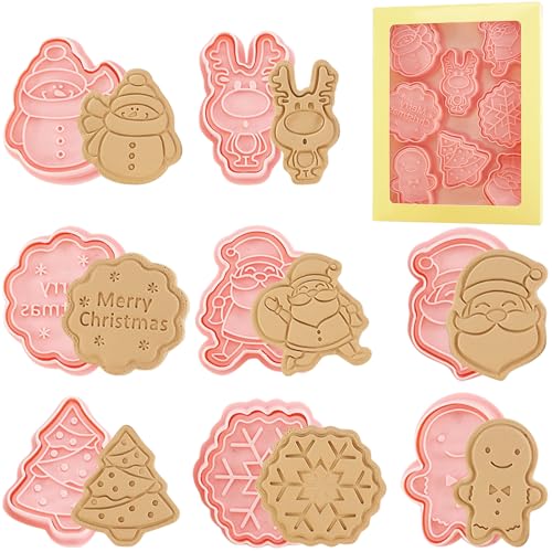 Ausstechformen Kinder 8 Teiliges Kunststoff Tiere Plätzchen Ausstecher Set Keksausstecher Fondant Werkzeuge Backen Zubehör für Tortendeko Kekse Backen (Tier) (B) von AMDZGLB