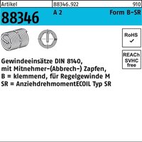 Amecoil - Gewindeeinsatz r 88346 FormB-SR bm 20x 20 a 2 10 Stück 10 Stk Amecoil - Gewindeeinsatz r 88346 FormB-SR bm 20x 20 a 2 10 Stück 10 Stk von AMECOIL