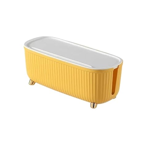 AMEEDA Kabelmanagementbox Stripe Wire Cable Storage Case Organizer Box Socket Plug Storage Box Router Board Bracket for Household Bedroom Organizer(Yellow) von AMEEDA