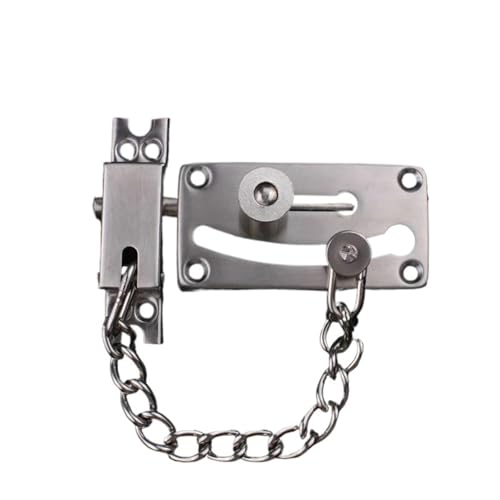 AMEEDA Türschloss Haushalts-Edelstahl-Türschlösser, Hotel-Diebstahlsicherungsketten, verdickte Türriegelschnallen(Iron Drawn Nickel) von AMEEDA