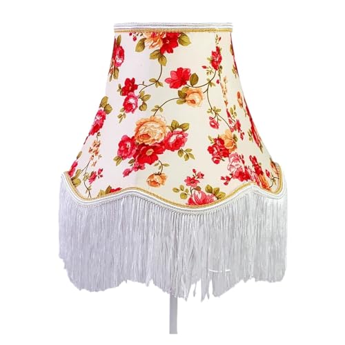 Stoff Lampenschirm Blumenquasten-Lampenschirm, kreative Nachttischlampenabdeckungen for Tischlampen, Beleuchtungszubehör(Color-02) von AMEEDA