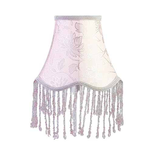 Stoff Lampenschirm Blumenquasten-Lampenschirm, kreative Nachttischlampenabdeckungen for Tischlampen, Beleuchtungszubehör(Color-07) von AMEEDA