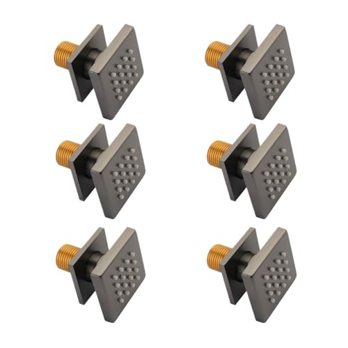 Badezimmerzubehör Massage-Sprühdüsen 2 Zoll Messing Duschkörper Jet Regenfall Wand Eingebetteter Duschkopf Power Dusche 50mm Chrom(Gray) von AMEHMHKYW