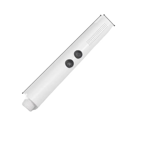 Handbrause aus Messing, Badezimmerzubehör, zwei Funktionen, Hochdruck, wassersparende Badewanne, Handbrause, mehrere Farben(White head) von AMEHMHKYW