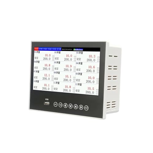 7-Zoll-Touchscreen-Temperaturregler-Recorder 12-Kanal-PID-Temperaturregler Mehrsegmentkurve Ober- und Untergrenze(12 Channels 4-20m output) von AMEHRU