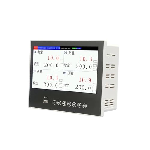 7-Zoll-Touchscreen-Temperaturregler-Recorder 12-Kanal-PID-Temperaturregler Mehrsegmentkurve Ober- und Untergrenze(4 Channels SSR relay) von AMEHRU