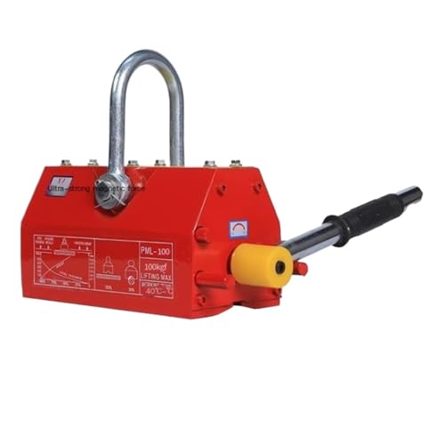 Permanentmagnet-Hebevorrichtung 400/600 kg Magnetspannplatte 1/2-Tonnen-Stahlplatte 3-Tonnen-5-Tonnen-Rundstange Starker Magnet(100KG) von AMEHRU