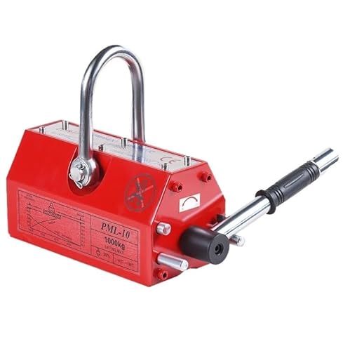 Permanentmagnet-Hebevorrichtung mit magnetischem Saugnapf, Magnetheber, 600 kg, Hochleistungs-Industrie-1-Tonnen-Magnet, Eisen-Saugnapfscheibe(1000kg) von AMEHRU