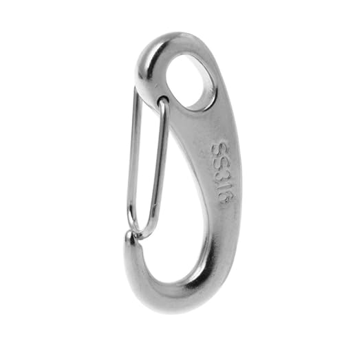 AMENGJ Egg Shape Spring Snap Hook Clip Quick Connect Cara Boot Marine Edelstahl Ei Form Feder Karabinerhaken Clip Quick Link Karabiner(100mm) von AMENGJ