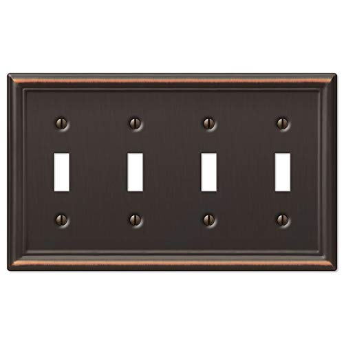 AmerTac 149T4DB Chelsea Steel Quad Toggle Wallplate, Aged Bronze by AmerTac AmerTac 149T4DB Chelsea Steel Quad Toggle Wallplate, Aged Bronze by AmerTac von AMERELLE
