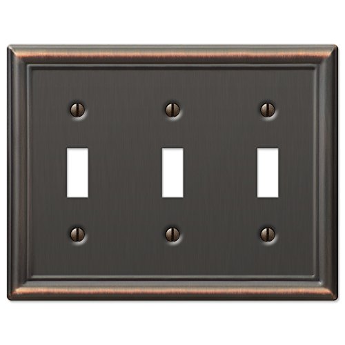 AmerTac 149TTTDB Chelsea Steel Triple Toggle Wallplate, Aged Bronze by AmerTac AmerTac 149TTTDB Chelsea Steel Triple Toggle Wallplate, Aged Bronze by AmerTac von AMERELLE