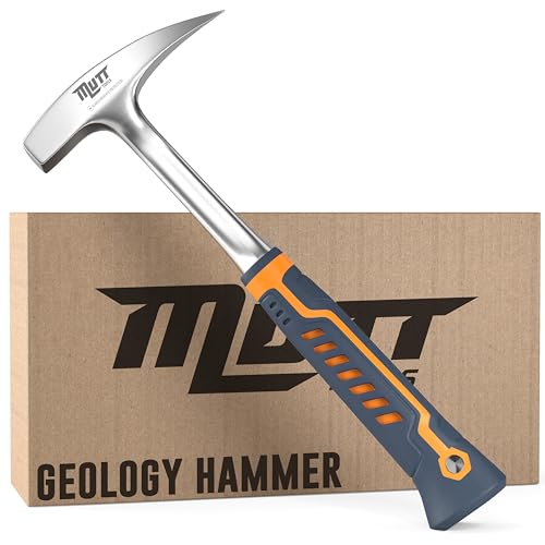 Mutt Tools Geologist Rock Pick Hammer - Heavy Duty 625.7 g Head Weight Rock Hammer Geologie-Werkzeug mit ergonomischem Griff zum Öffnen von Geoden von AMERICAN MUTT TOOLS