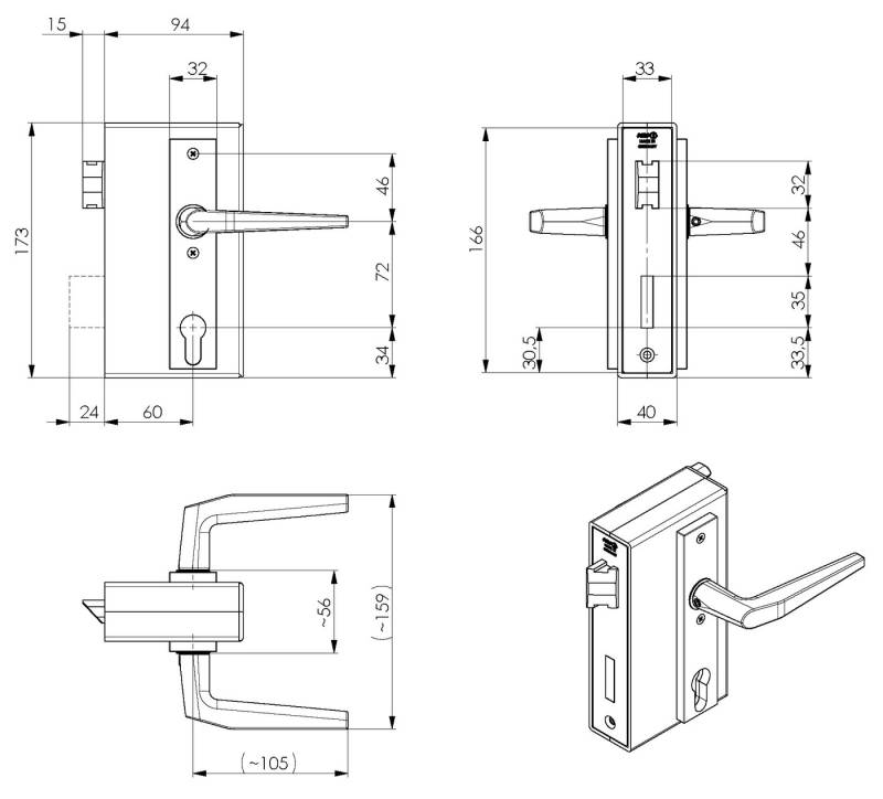 AMF Briefkastenschloss von AMF