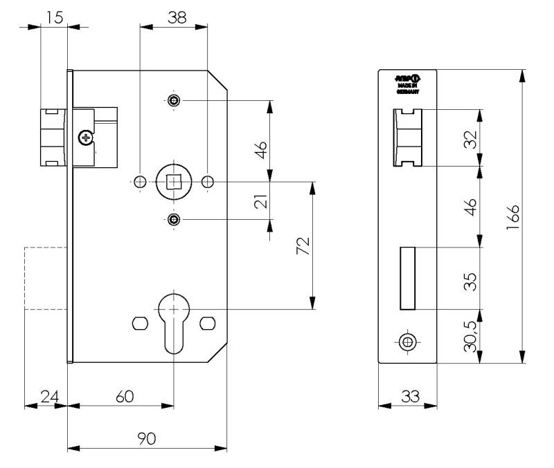 AMF Briefkastenschloss von AMF