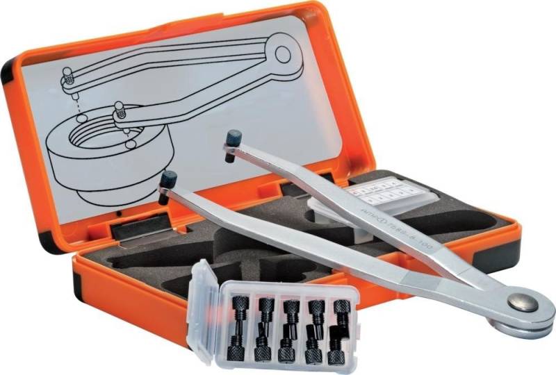 AMF Ratsche AMF Stirnloch-Schlüssel-Satz verstellbar 8-100mm von AMF