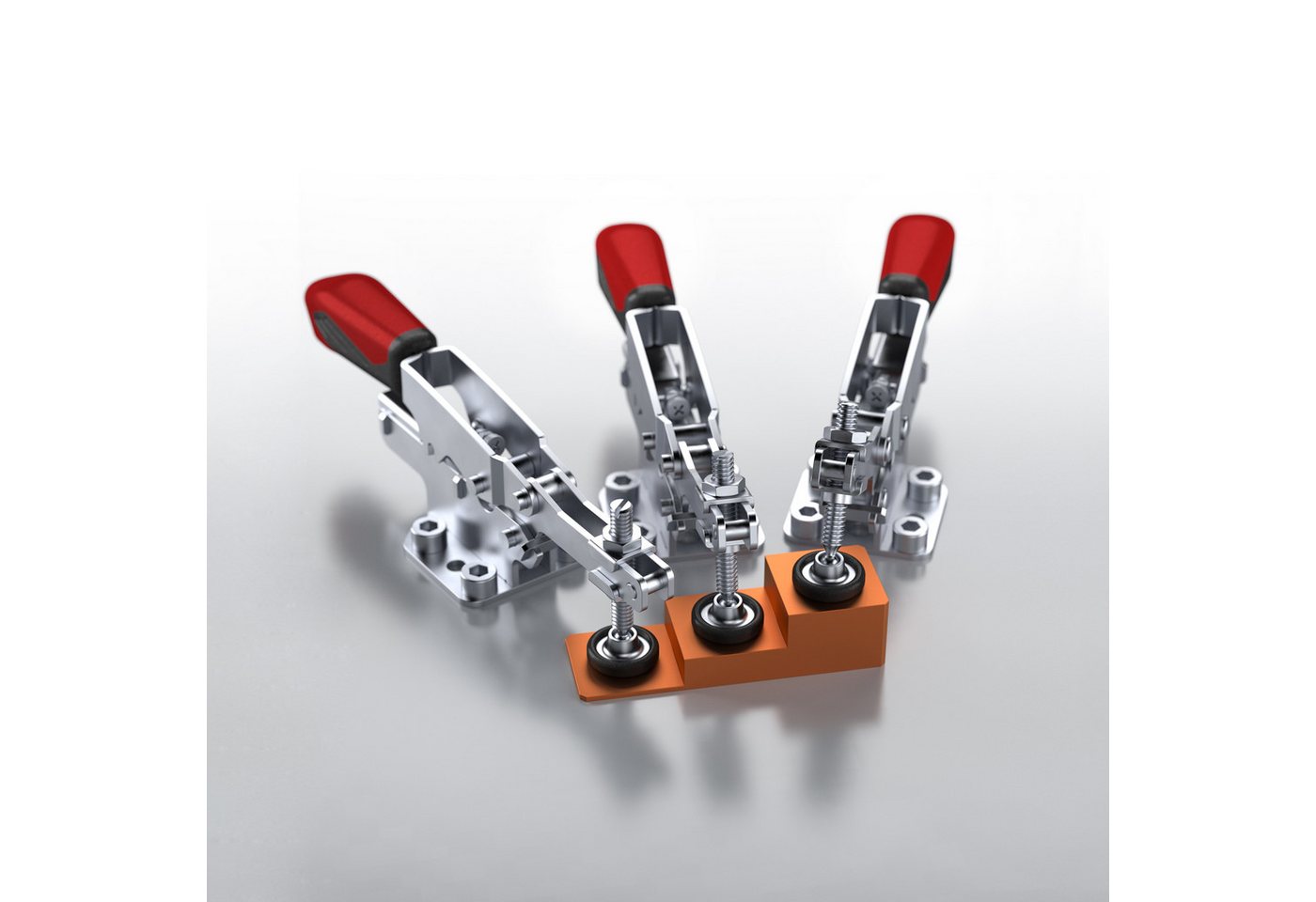 AMF Spannzwinge AMF Senkrechtspanner mit rotem Handgriff 6800, Größe 1, Spannwerkzeug AMF Spannzwinge AMF Senkrechtspanner mit rotem Handgriff 6800, Größe 1, Spannwerkzeug von AMF