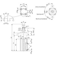 AMF - Spanneisen 6314V abgeschrägt mit Stützschraube Nut 22 mm h 16 - 65 mm von AMF