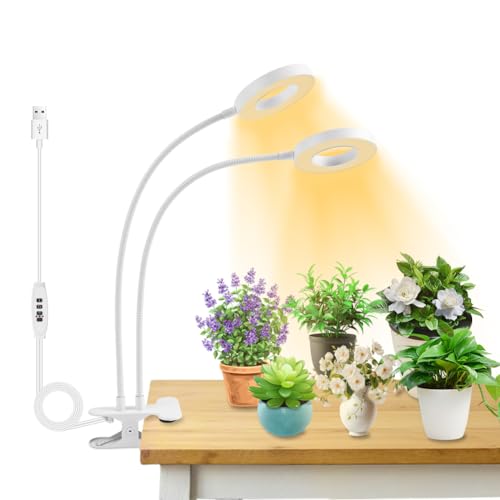 AMFUN Pflanzenlampe LED Vollspektrum, Pflanzenlampe LED, Pot Clip Grow Light mit Zeitschaltuhr 3/9/12 Std, 10 Helligkeits & 3 Lichter Modi, 96 LEDs Grow Light für Kleine Pflanzen AMFUN Pflanzenlampe LED Vollspektrum, Pflanzenlampe LED, Pot Clip Grow Light mit Zeitschaltuhr 3/9/12 Std, 10 Helligkeits & 3 Lichter Modi, 96 LEDs Grow Light für Kleine Pflanzen von AMFUN