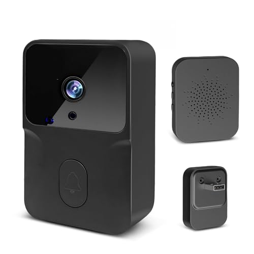 AMFUN Videotürklingel, Türklingel mit Kamera Kabellos, WLAN Türklingel mit 1:1 Kopf-bis-Fuß-Ansicht, 2-Wege-Audio 2,4GHz WLAN, Nachtsicht, IP65 Schutzart, 100° Weitwinkel von AMFUN