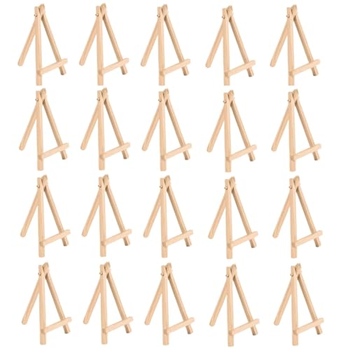 AMFUN 20 Stück Mini Staffelei, Staffelei Klein, Mini Staffelei Holz, Faltbar Holzstaffelei, Fotohalter, Dreieck Staffelei für Malhandwerk Fotoalbum Hochzeit Geburtstag (15 X 8 cm) AMFUN 20 Stück Mini Staffelei, Staffelei Klein, Mini Staffelei Holz, Faltbar Holzstaffelei, Fotohalter, Dreieck Staffelei für Malhandwerk Fotoalbum Hochzeit Geburtstag (15 X 8 cm) von AMFUN