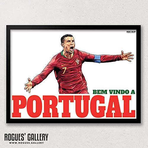 Rogues' Gallery Kunstdruck "Welcome to Portugal", Cristiano Ronaldo, A3 von AMG
