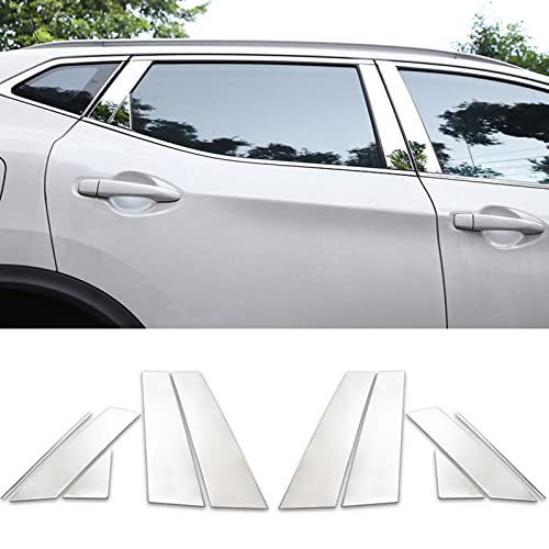 AMGASMG Auto B C Säule Trim Abdeckung für Nissan Qashqai J11 2014-2020, Fenster Tür Säulenpfosten Kratzfester Aufkleber, Chrom Edelstahl Mittelsäulen Dekoration Schützend AMGASMG Auto B C Säule Trim Abdeckung für Nissan Qashqai J11 2014-2020, Fenster Tür Säulenpfosten Kratzfester Aufkleber, Chrom Edelstahl Mittelsäulen Dekoration Schützend von AMGASMG