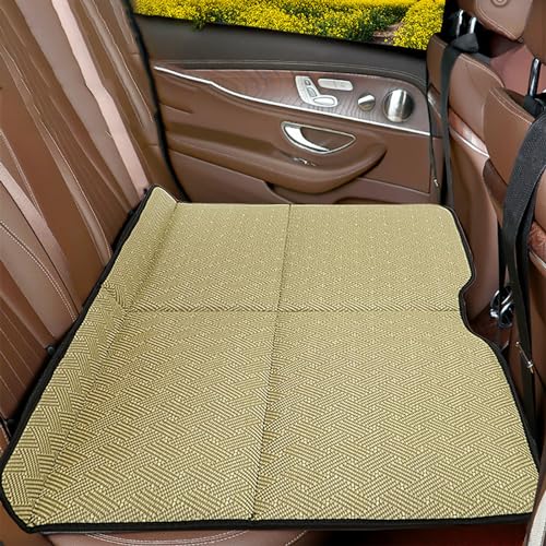 AMGASMG Nicht Aufblasbare Auto Matratze für V-W Passat Variant (B9) 2023 2024 – Schlafbett für den Rücksitz im Sommer – Klappbare Rücksitz Verlängerung für Reisen Camping,B Bamboo von AMGASMG