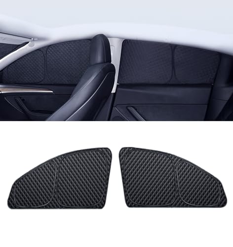 AMGASMG Verdickter Sonnenschutz Auto für Au-di A6 Avant C7 2014-2018 - Autofenster Sonnenblende mit UV Schutz - Sonnenrollo für Seitenscheibe - Auto Fenster Verdunkelung Vorhang,Front Window von AMGASMG