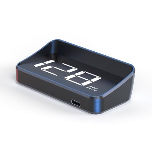 AMHVMU Auto HUD Heads Up Display, Windschutzscheibe Projektor M2, GPS Digital Tachoanzeige MPH, Wireless Tacho, USB Anschluss Plug and Play für alle Autos von AMHVMU