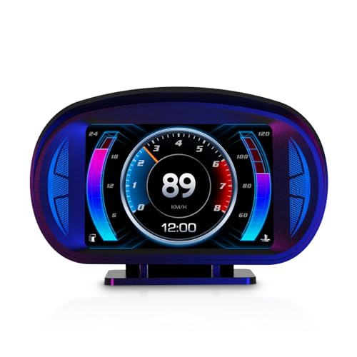 AMHVMU P2 HUD Auto Head Up Display, GPS Smart Tachometer mit Überdrehzahlalarm Voltmeter Warnung, HUD OBD2 plus GPS Dual System, anwendbar für alle Autos AMHVMU P2 HUD Auto Head Up Display, GPS Smart Tachometer mit Überdrehzahlalarm Voltmeter Warnung, HUD OBD2 plus GPS Dual System, anwendbar für alle Autos von AMHVMU