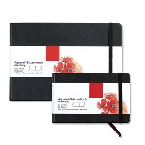 185931 - Aquarell-Skizzenbuch Memory 20 x 14 cm - 40 Seiten - 180 g/m² von AMI