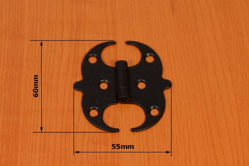 AMIG Möbelbeschlag Scharniere Alte Beschläge im restaurierungsshop symmetrisch, 4Stk (4 St) von AMIG