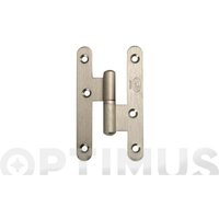 Rundes scharnier ohne zierleiste MOD.405 95 x 52 x 2,3 mm messing chrom rechts - 14066 von AMIG