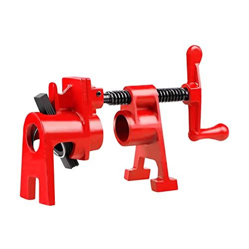 AMIGOB 4 Pcs Rohr-Schraubzwinge, Rohrklemmen, Schnellspanner Clamp, Rohrzwingen, Holzklemmensatz＆KorpuszwingeSchlauchschellen für Schlauch, Rohr, Kabel, Familie Wasser Rohr usw. von AMIGOB