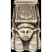 Wunderschöner Und Einzigartiger Handgefertigter Hathor-Kerzenständer, Cremefarben von AMIIDOS