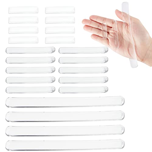 AMIJOUX 22 PCS Clear Rubber Bumper Strip, Cabinet Door Bumper Silicone Door Stopper, Car Door Edge Guards Self Adhesive Protector Strip Wall Protector Car Anti Collision Bumper Guard for Furniture Car von AMIJOUX