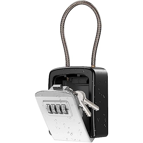2022 Upgraded Key Lock Box, Safe Lock Box for Keys with Removable Shackle, 4-stellige Combination Lock Box Waterproof, 5 Key Capacity Security Key Storage for Home, Lager, Indoor & Outdoor 2022 Upgraded Key Lock Box, Safe Lock Box for Keys with Removable Shackle, 4-stellige Combination Lock Box Waterproof, 5 Key Capacity Security Key Storage for Home, Lager, Indoor & Outdoor von AMIR