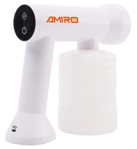 AMIRO Elektrostatiosches Desinfikions Sprühgerät LP C02E mit integriertem Akku 12V / 2,5 Ah, 750 ml Wassertank, 3-in-1-Düse, 120 Min. Betriebsdauer von AMIRO