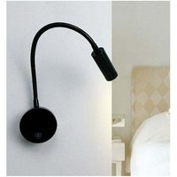 Amirror Smart Ug - 3 w LED-Nachttisch-Leseleuchte, flexible Schwanen-LED-Leseleuchte (schwarz), Wandleuchte, LED-Leseleuchte mit Schalter, Warmweiß von AMIRROR SMART UG