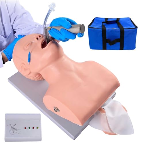 AMITD Intubationspuppe mit elektronischem Alarm und Aufbewahrungstasche für vielseitiges Training von AMITD