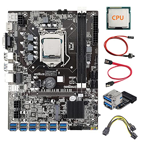 AMIUHOUN 12 GPU B75 BTC Mining Motherboard + CPU + Stromkabel + USB 3.0 Adapter + Switch Kabel 12X USB 3.0 Slot LGA1155 DDR3 RAM SATA3.0 AMIUHOUN 12 GPU B75 BTC Mining Motherboard + CPU + Stromkabel + USB 3.0 Adapter + Switch Kabel 12X USB 3.0 Slot LGA1155 DDR3 RAM SATA3.0 von AMIUHOUN