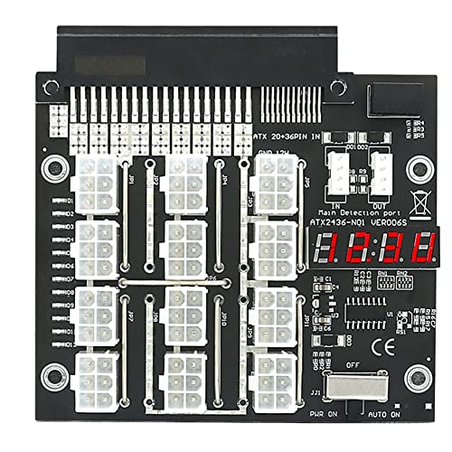 AMIUHOUN ATX 12 Ports 6Pin Breakout Board Netzteil Konverter mit -LED für PSU Server 750W 1100W 2000W für Mining AMIUHOUN ATX 12 Ports 6Pin Breakout Board Netzteil Konverter mit -LED für PSU Server 750W 1100W 2000W für Mining von AMIUHOUN