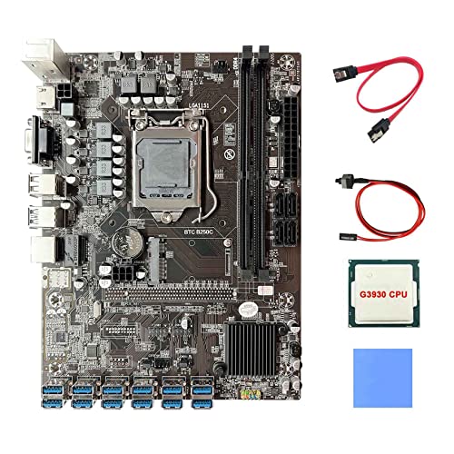 AMIUHOUN B250C BTC Mining Motherboard + G3930 CPU + SATA-Kabel + Switch-Kabel + -Pad 12X PCIE auf USB 3.0 GPU Slot Motherboard AMIUHOUN B250C BTC Mining Motherboard + G3930 CPU + SATA-Kabel + Switch-Kabel + -Pad 12X PCIE auf USB 3.0 GPU Slot Motherboard von AMIUHOUN