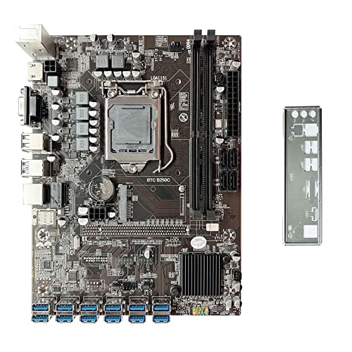 AMIUHOUN B250C ETH Motherboard + Baffle 12 PCIE auf USB 3.0 Grafikkartensteckplatz LGA1151 DDR4 für BTC Mining Motherboard AMIUHOUN B250C ETH Motherboard + Baffle 12 PCIE auf USB 3.0 Grafikkartensteckplatz LGA1151 DDR4 für BTC Mining Motherboard von AMIUHOUN